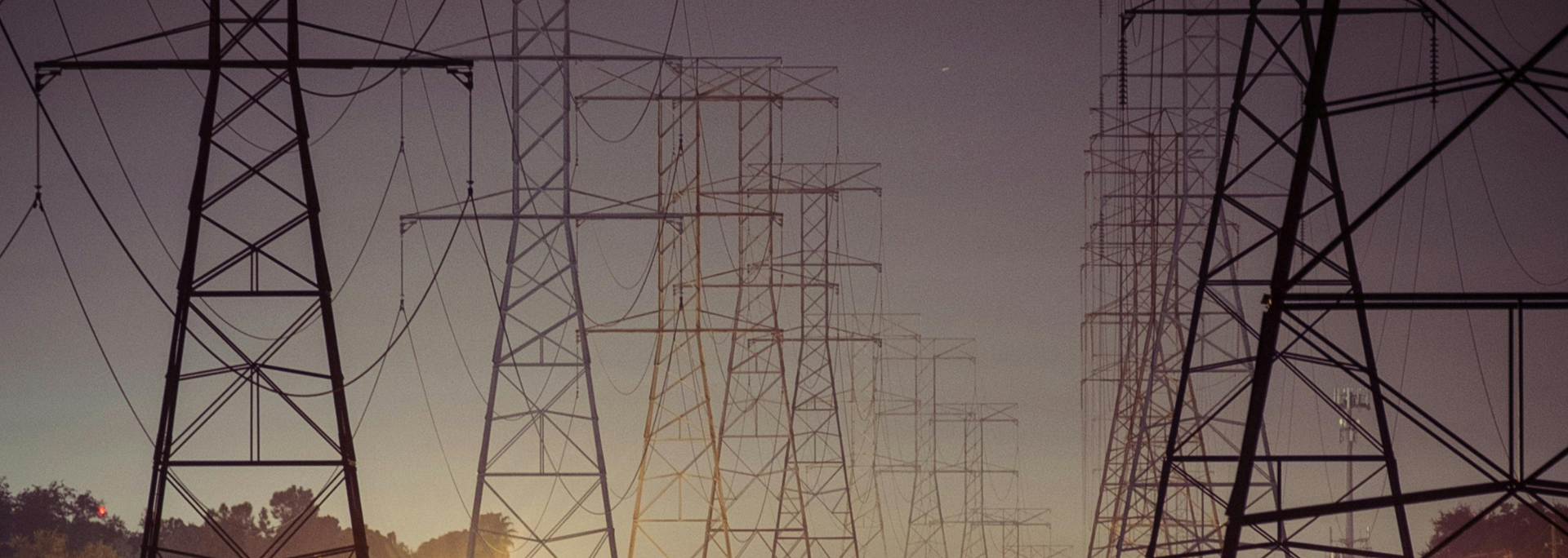 Picture of electricity pylons.