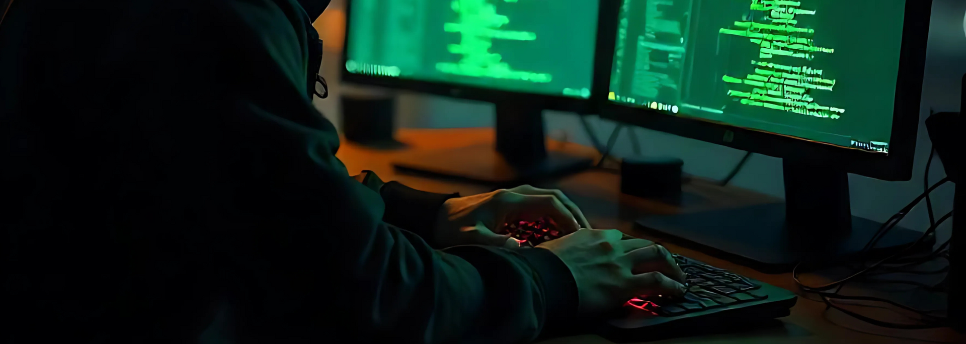 Picture of a stereotypical hacker.