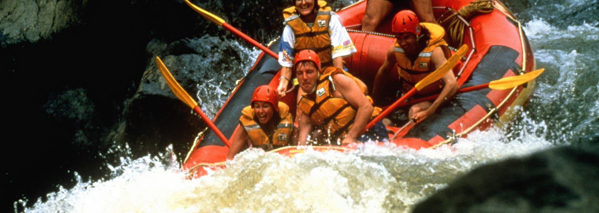 Picture of white water rafting.