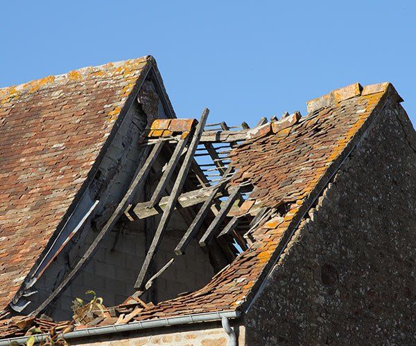 dilapidated roof