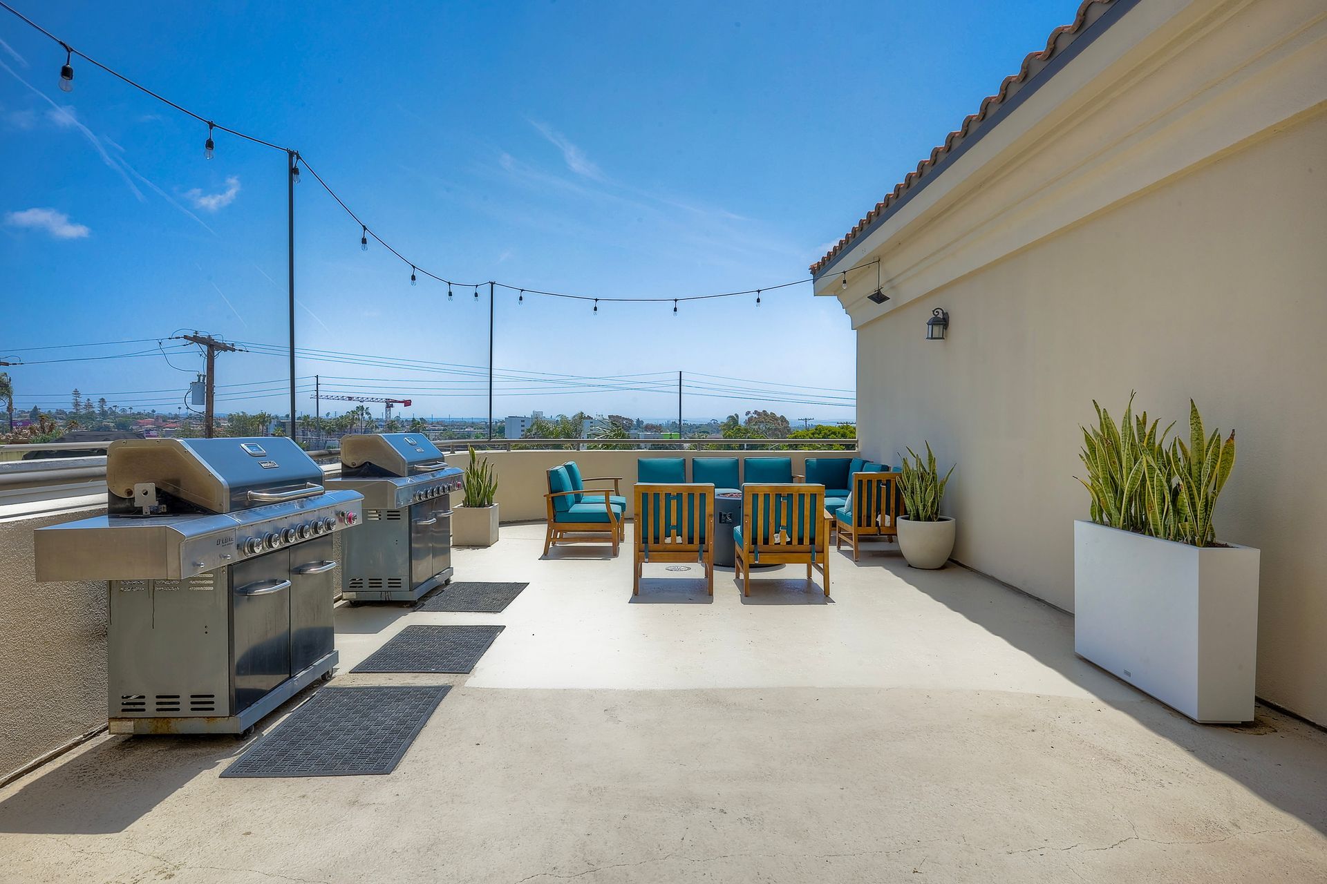 Photo of a rooftop deck area