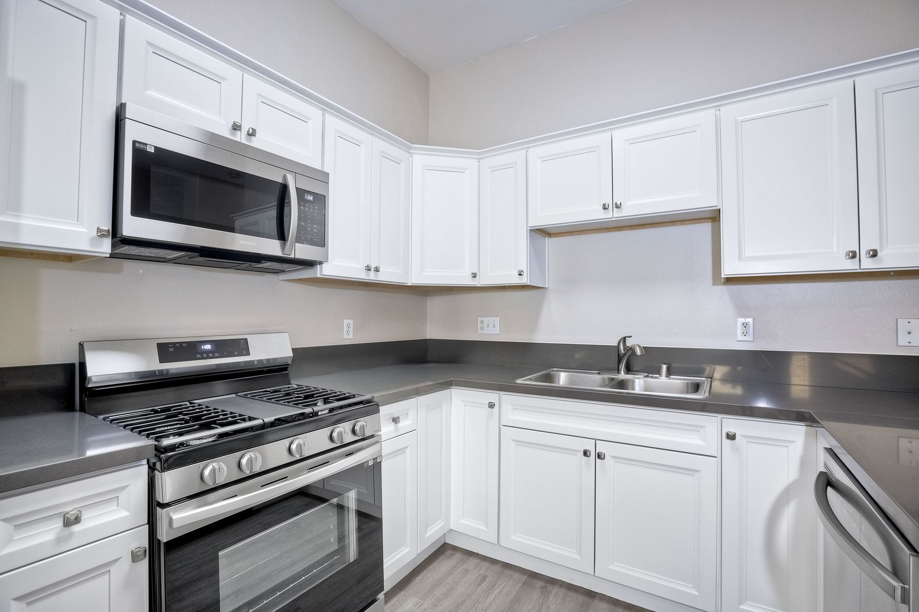 Photo of a wraparound kitchen