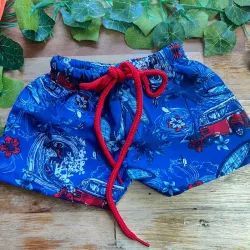 malla short bebe  azul