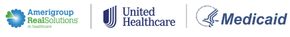 Two logos for amerigroup real solutions and united healthcare