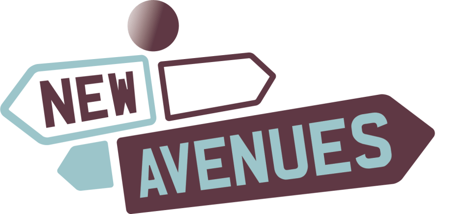 A sign that says new avenues on it