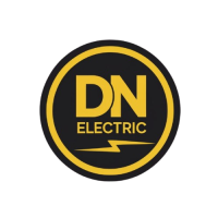 DN Electric logo: black circle, yellow border, "DN ELECTRIC" text with lightning bolt.