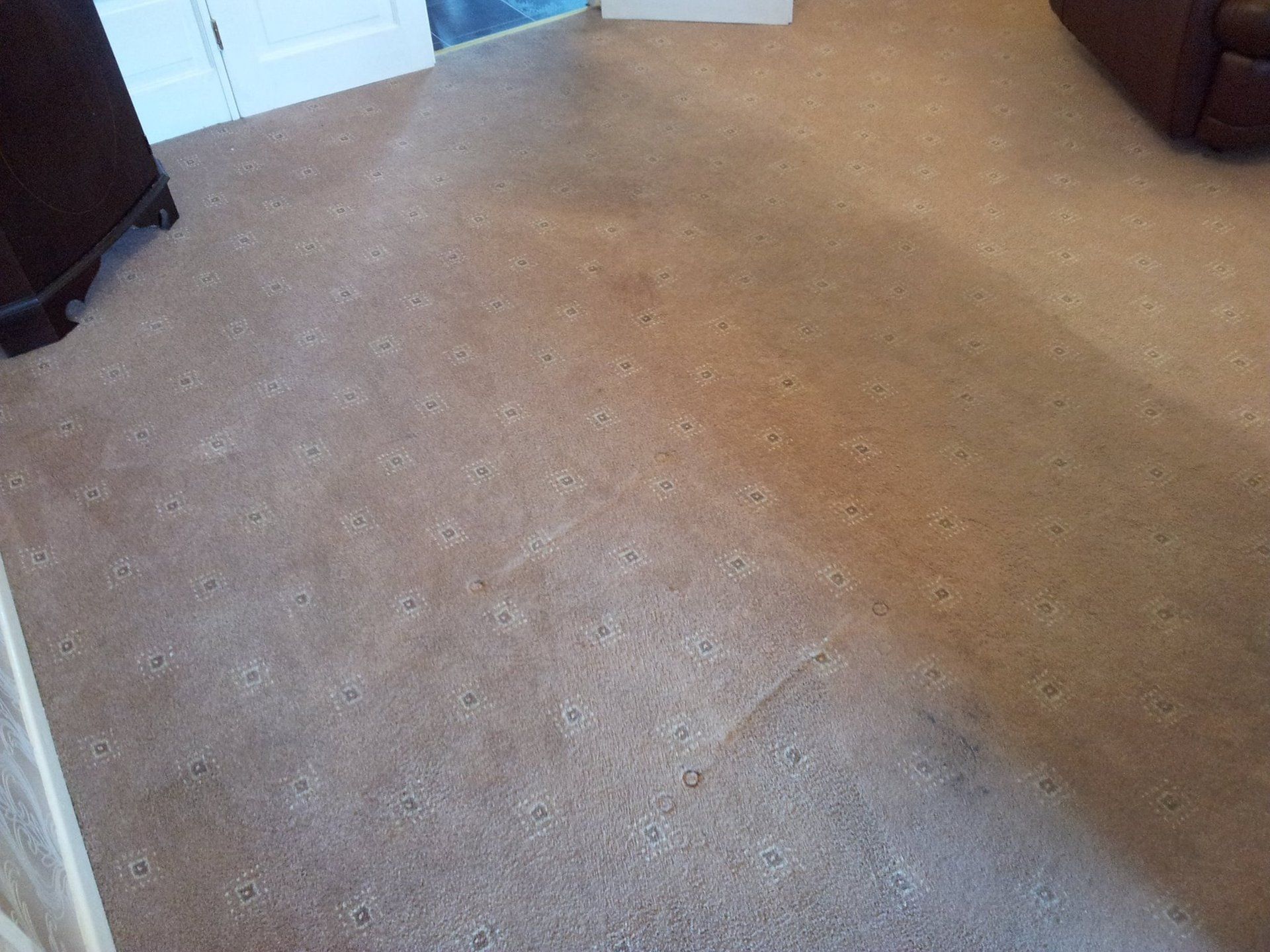 before domestic carpet stain removal