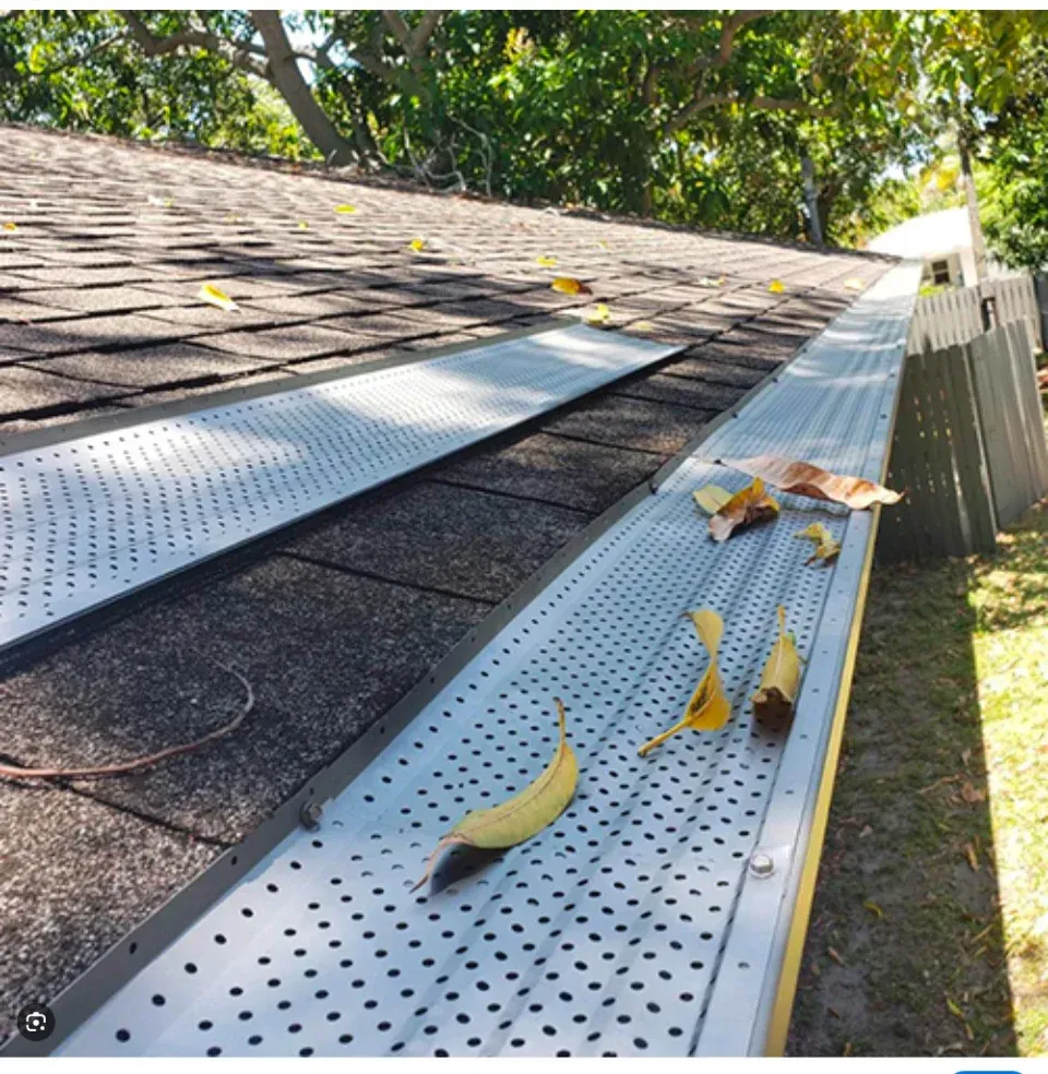 fall picture of a new bulldog gutterguard