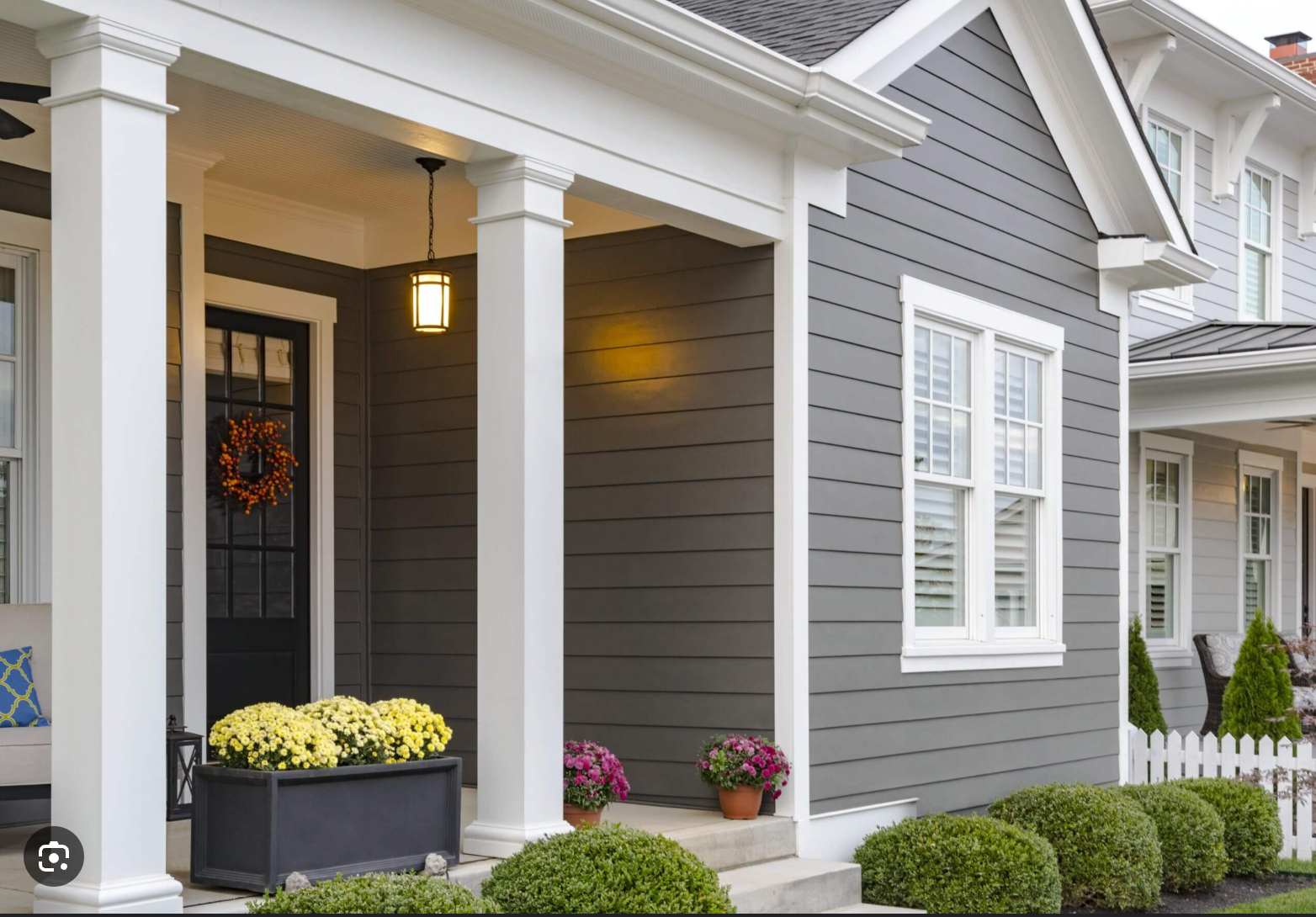 Dark grey vinyl siding