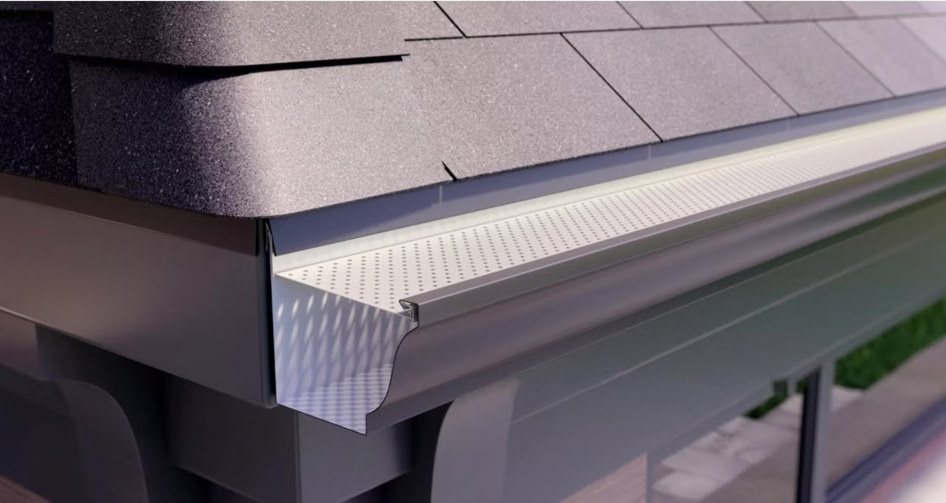 new gutter and guard installation