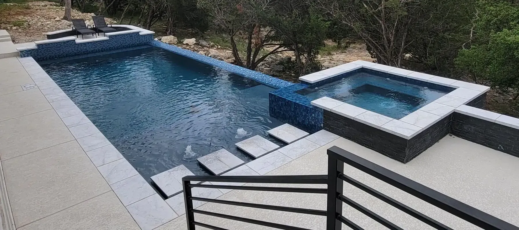 Black Onyx pool in New Braunfels Texas