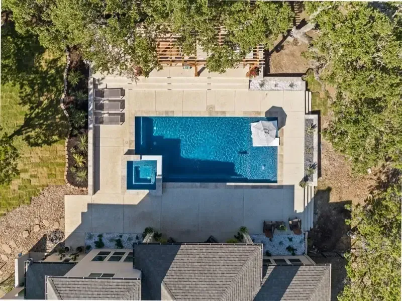 waterfall swimming pool in New Braunfels Texas