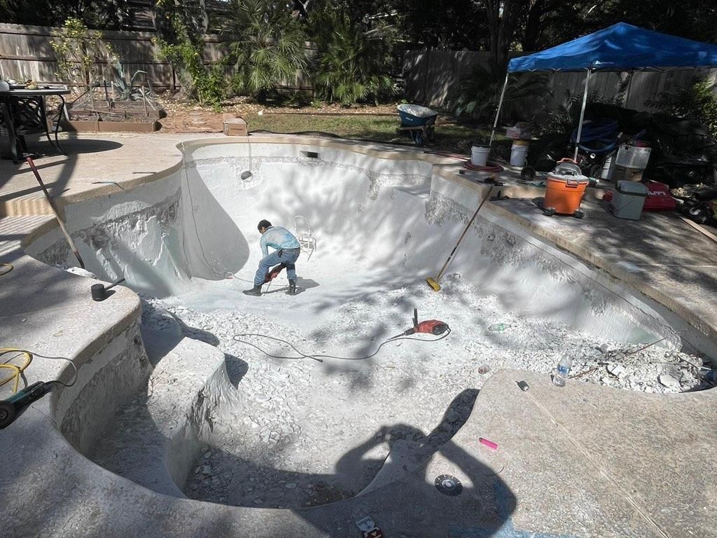 Full chip out of old plaster for renovations to ensure it is done with quality in mind
