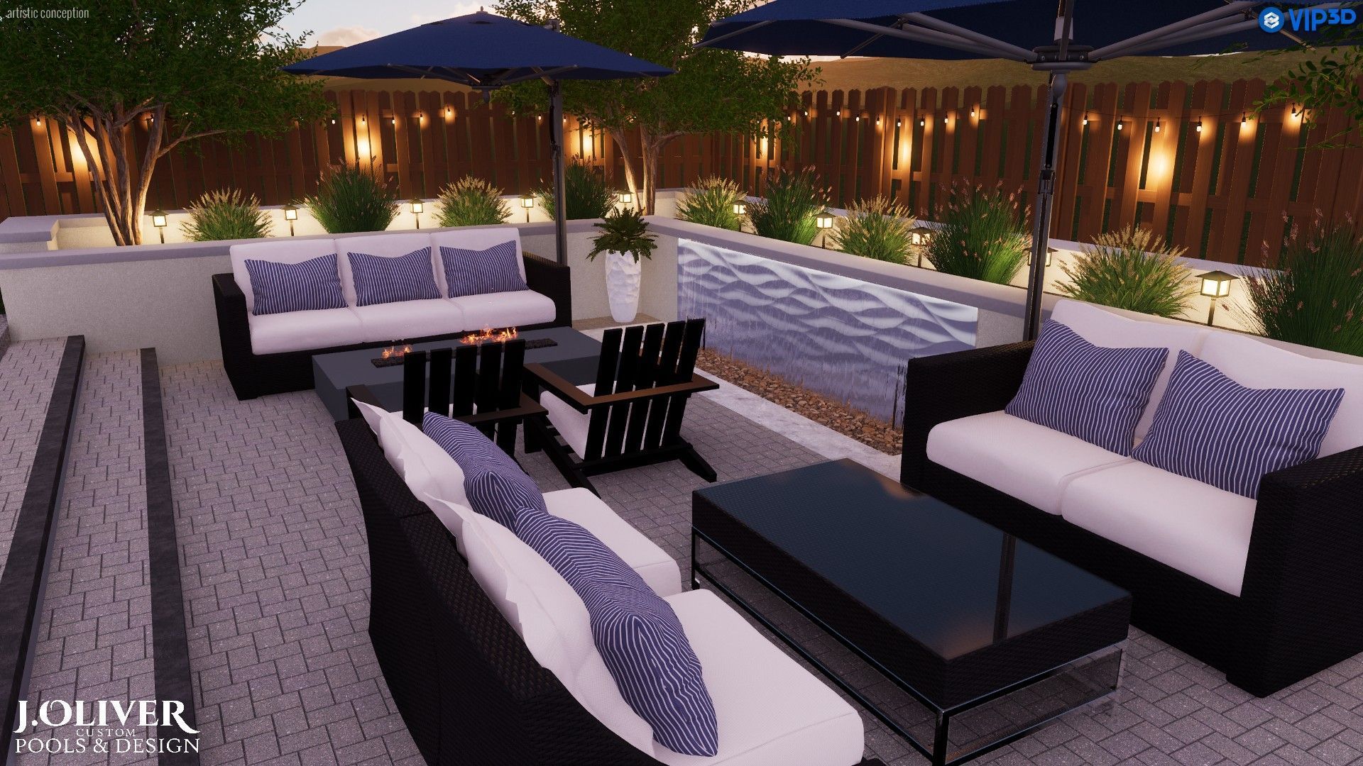 Free design is standard with J. Oliver Pools