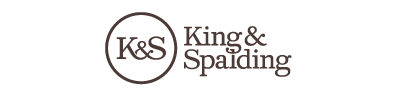 King & Spalding law firm logo. Circle with
