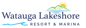 A logo for watauga lakeshore resort and marina