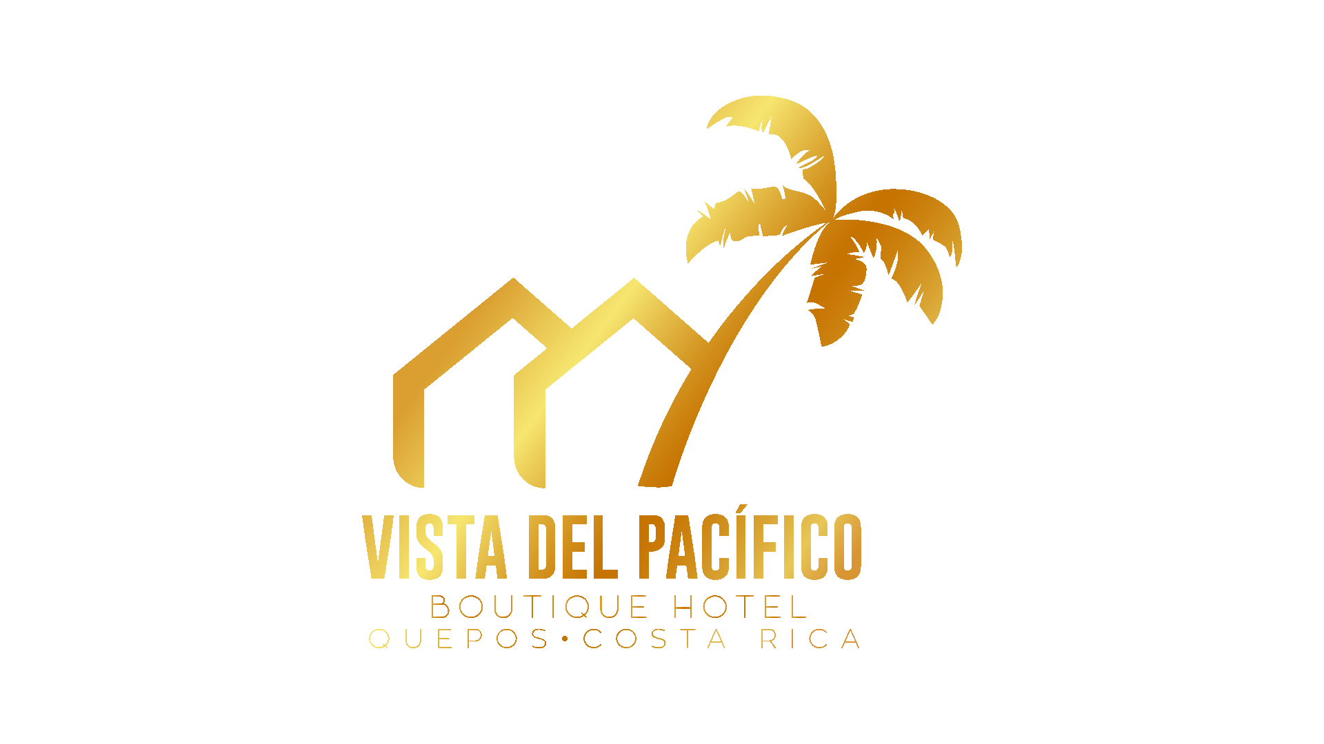 Un logotipo dorado para los apartamentos de lujo Vista del Pacífico