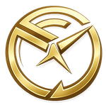 Gold circular emblem with a star-like symbol inside
