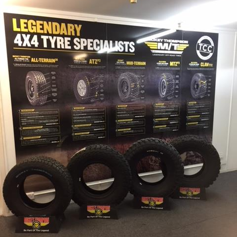 4x4 Tyres on Display - Mackay
