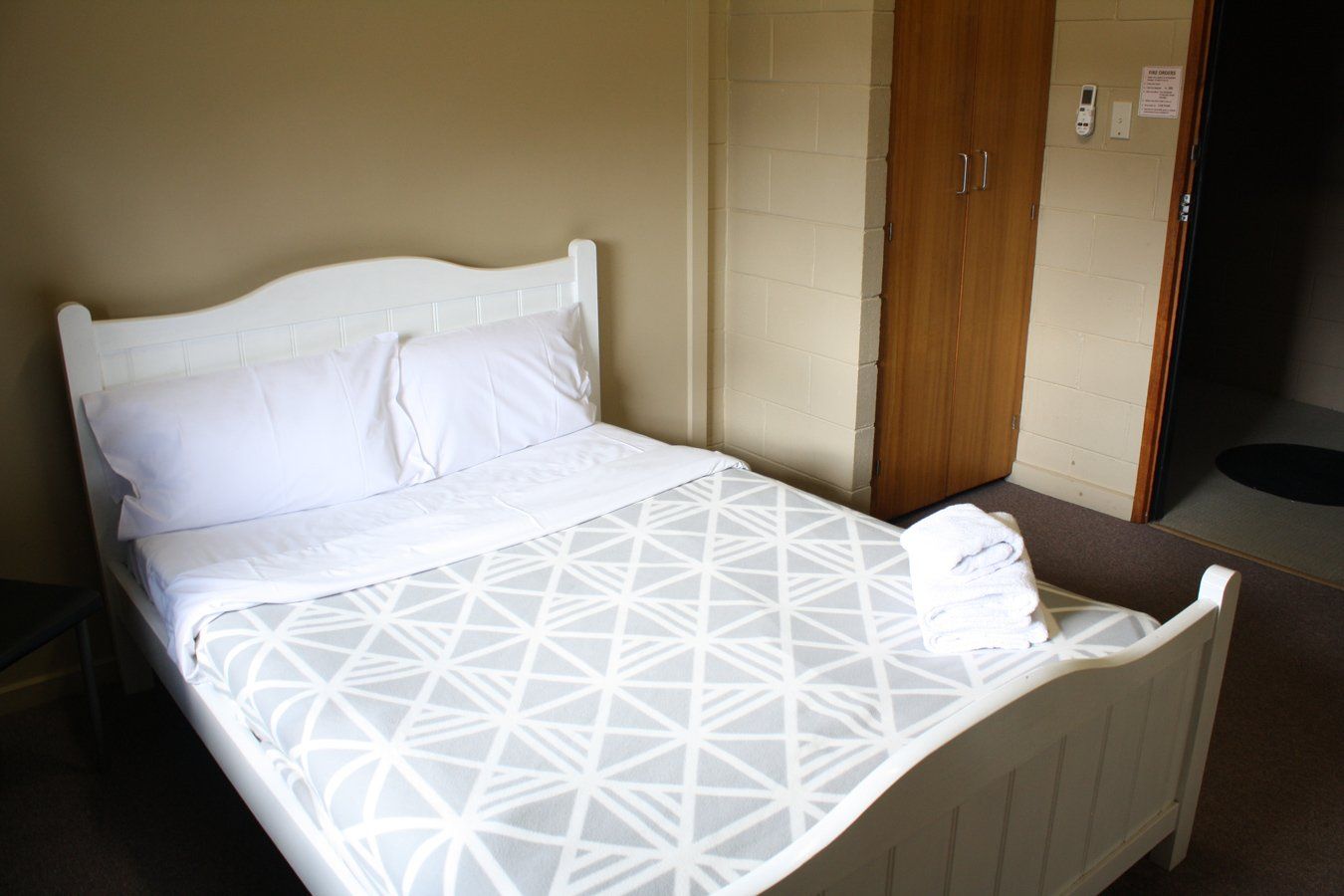 White Double Bed Accommodation