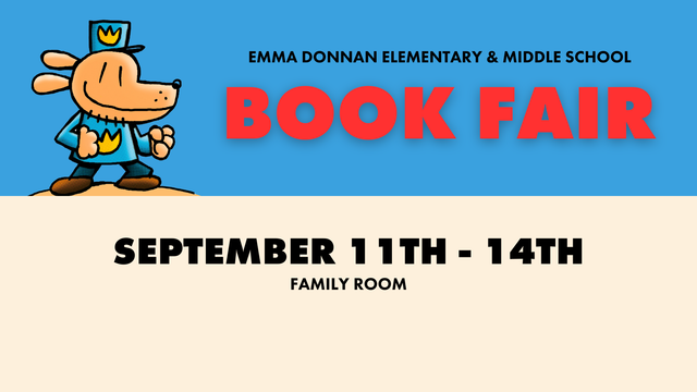 Scholastic Book Fair: September 14 - 22