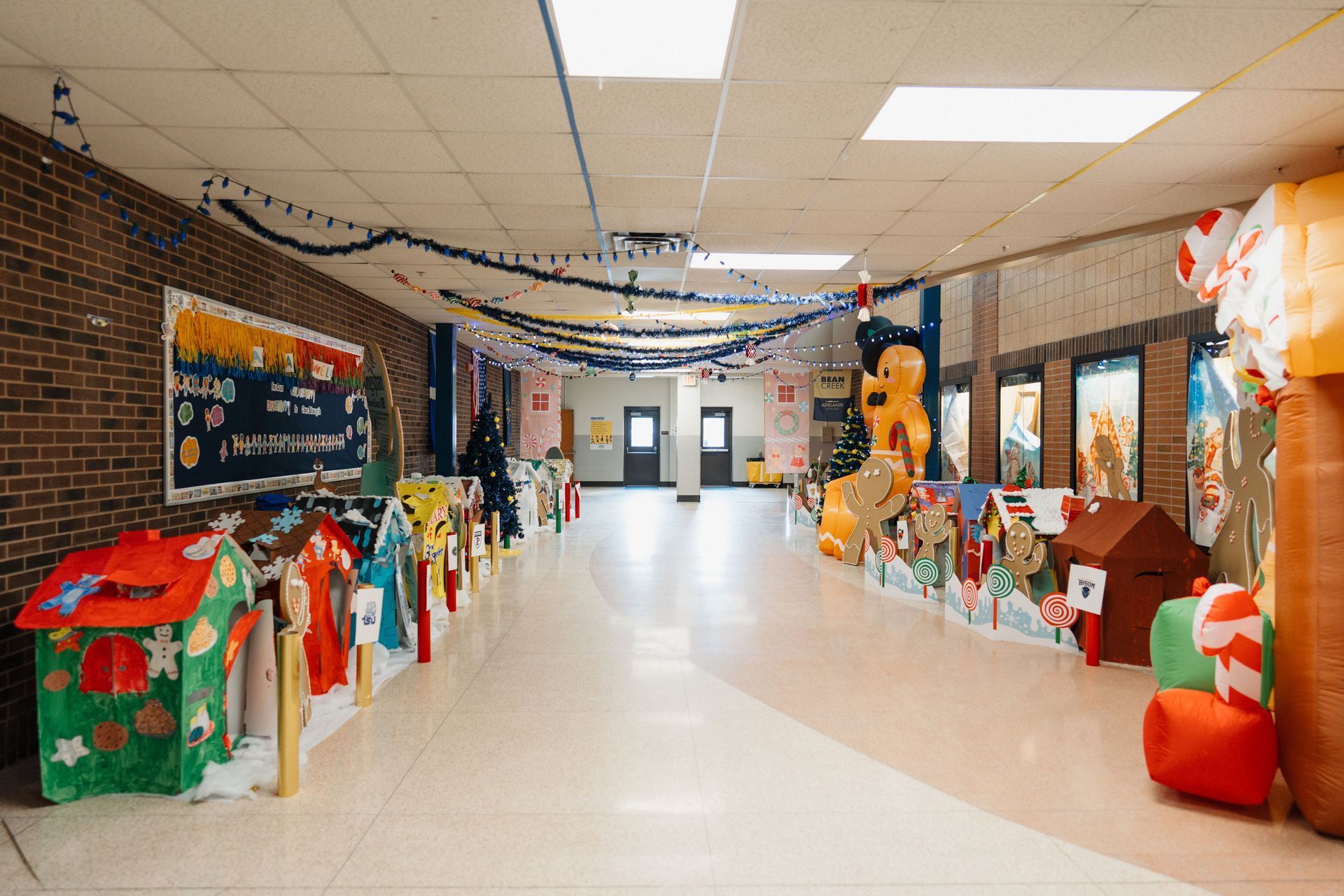 Students on stage at Winter Clubs Showcase.