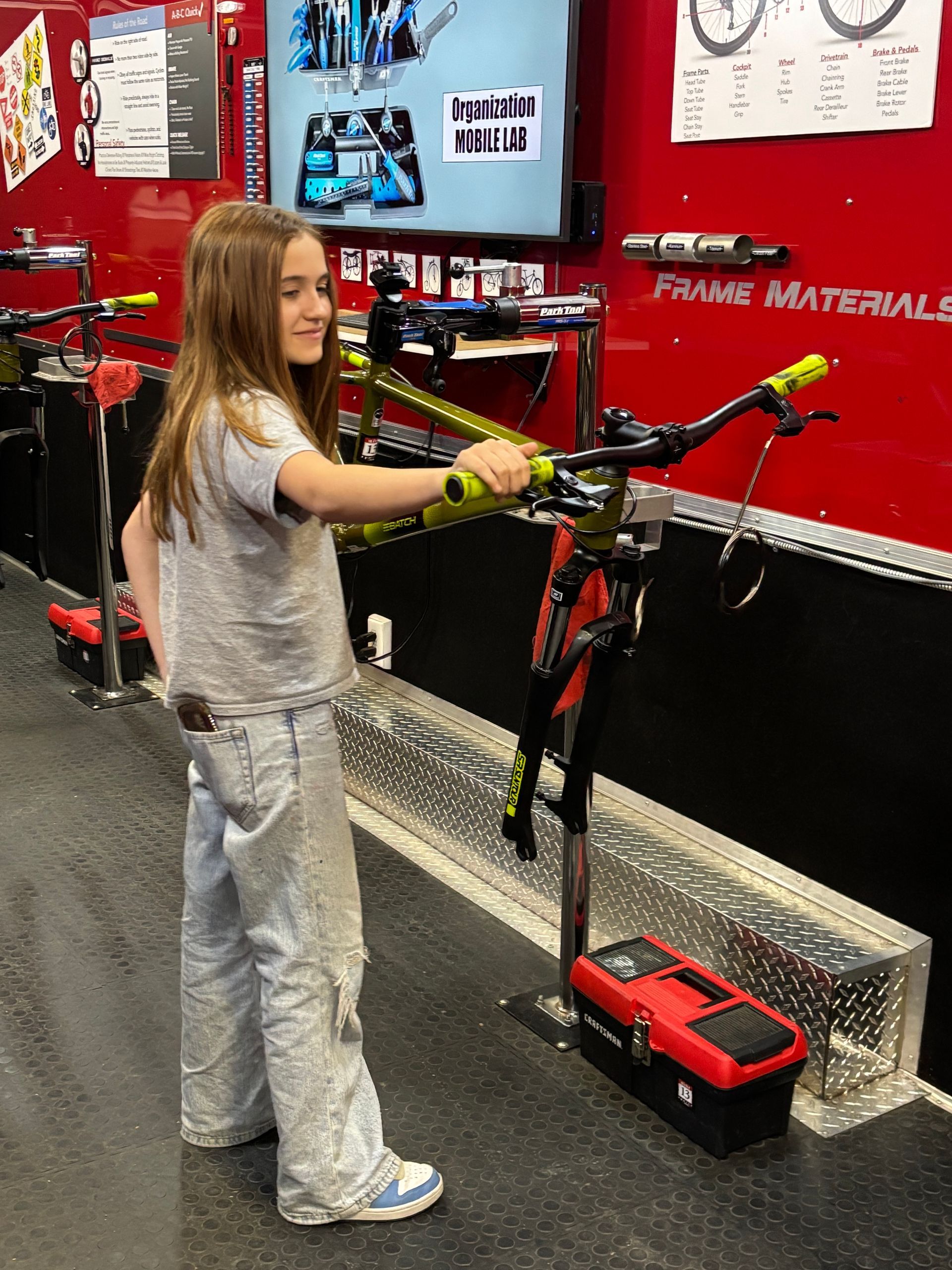 Kids Build Bikes Club with Nine13Sports leading the activity