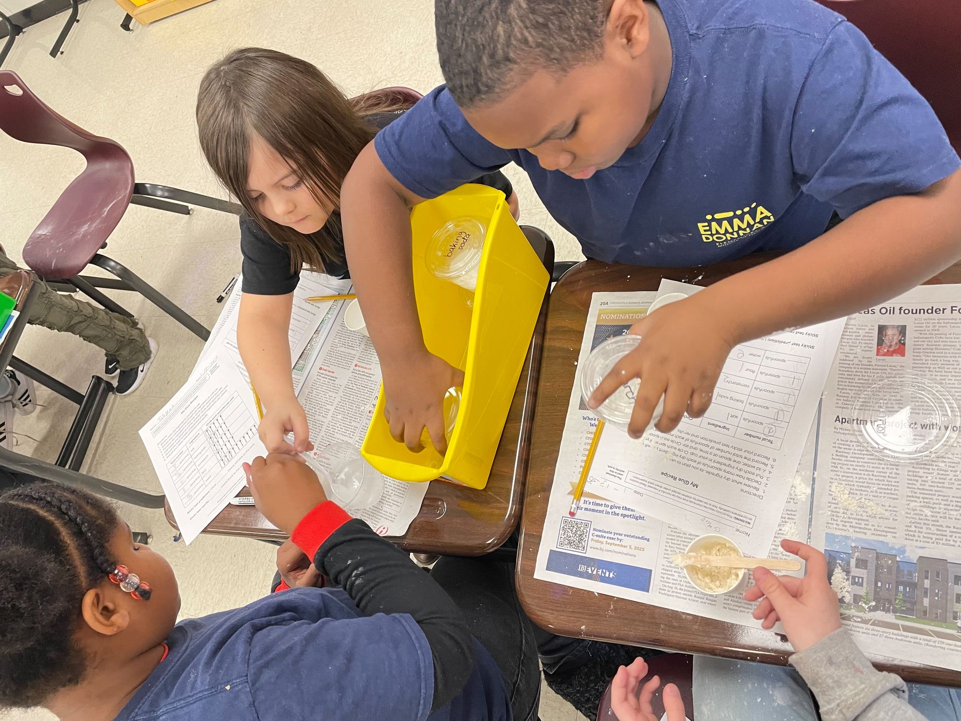 Second graders getting hands-on in science