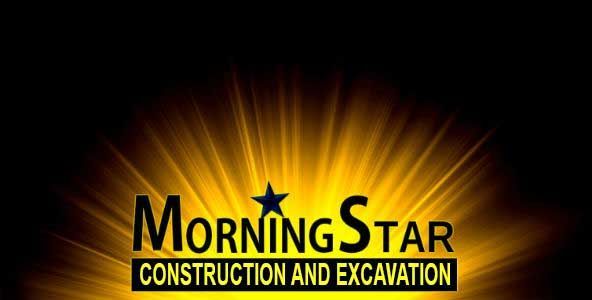 A logo for morning star construction and excavation