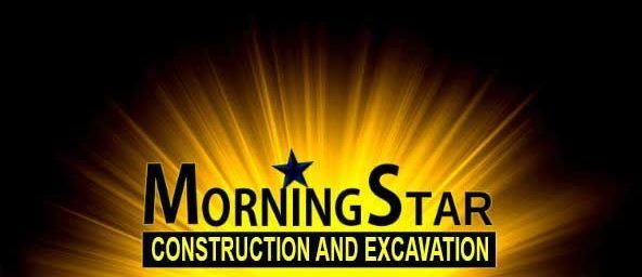 The logo for morning star construction and excavation