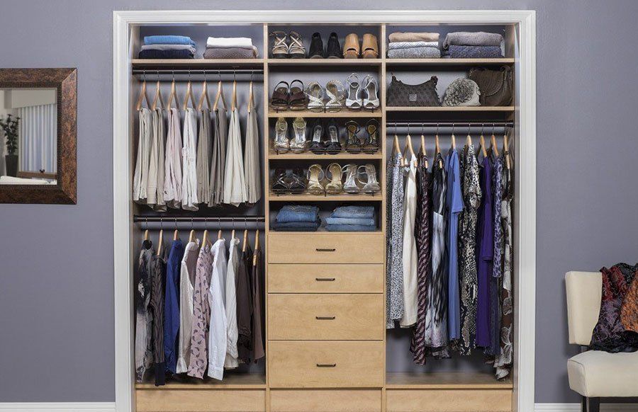Small Reach In Custom Closet Organizer System