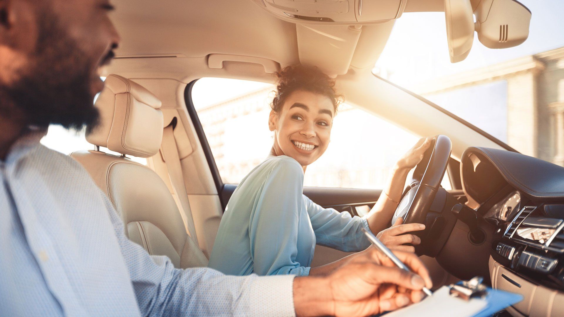 Smiling Woman on The Driver Seat — Miami, FL — Security Bond Associates, Inc.