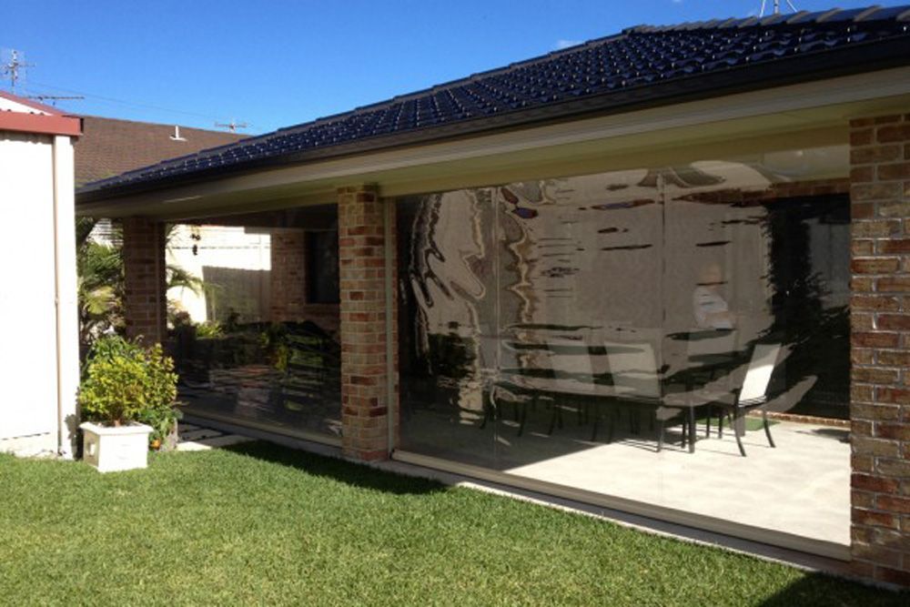 Patio PVC Vertical Blind Outdoor — Wholesale Window Coverings in Lake Macquarie, NSW