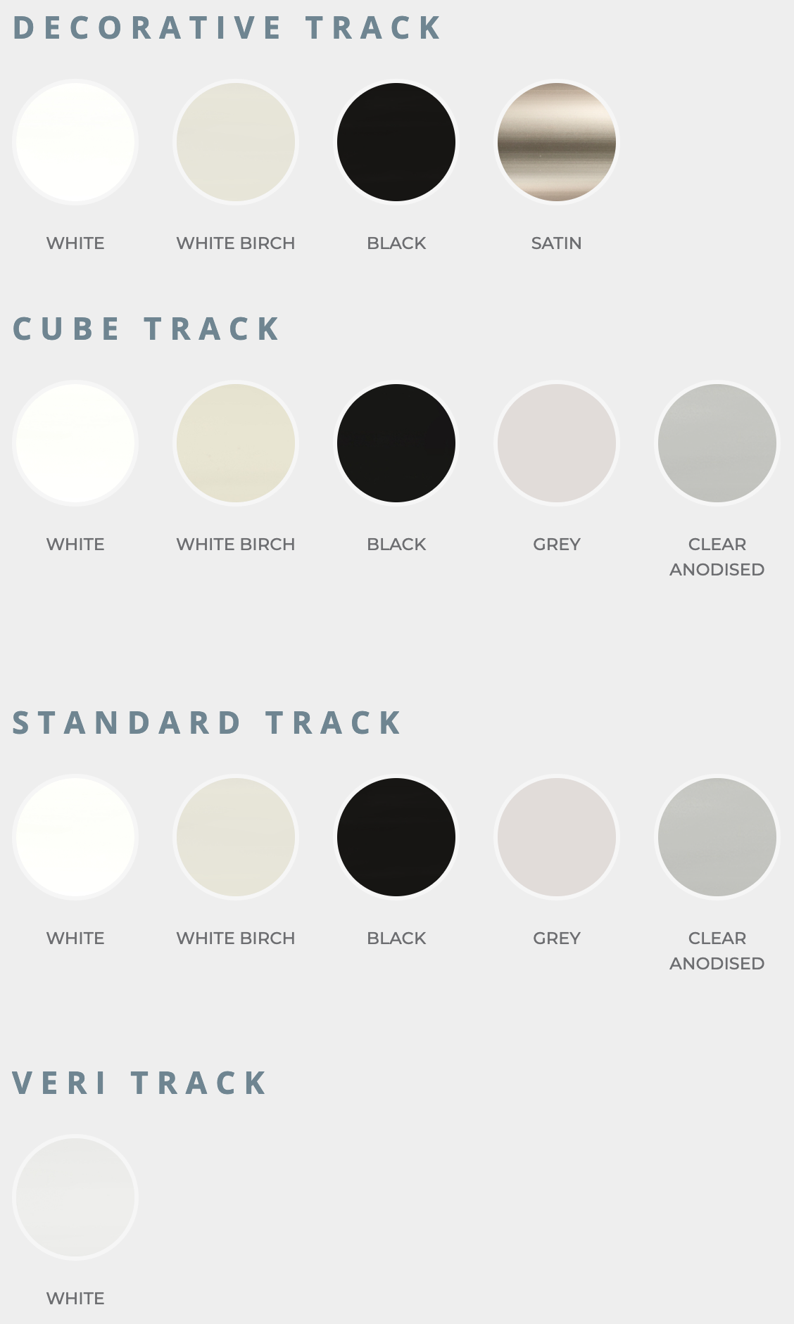 Veri Shade Track Colours