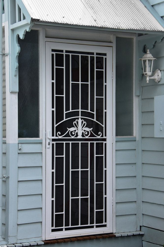 Security Door Entrance With A Secure Metal Screened Door — Wholesale Window Coverings in Maitland, NSW