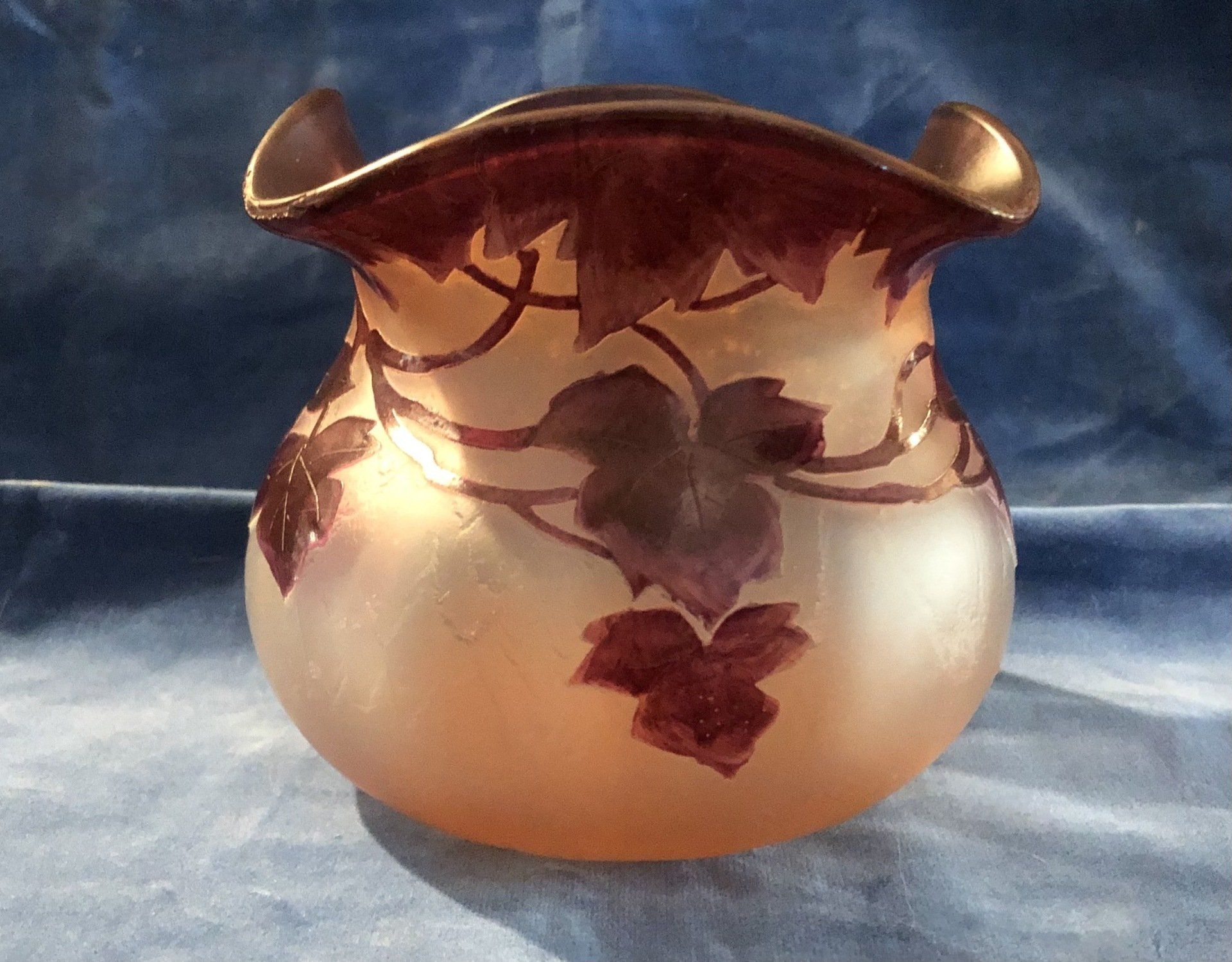 Antique French Legras Cameo Glass Vase