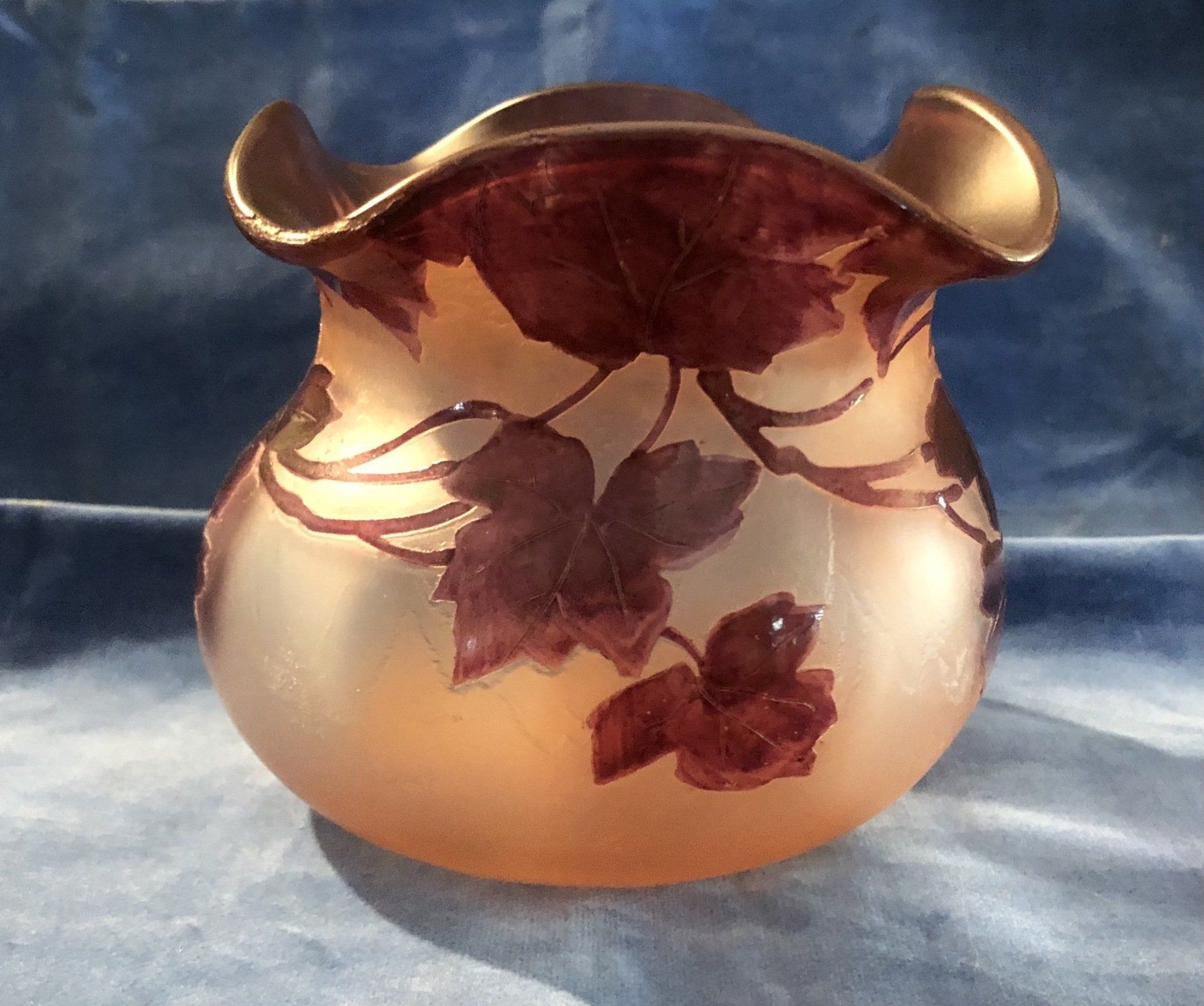 Antique French Legras Cameo Glass Vase Madison WI