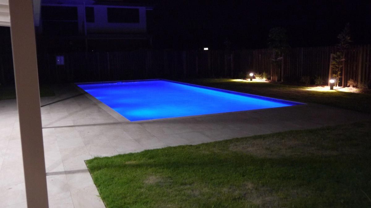 Swimming Pool At Night — Accommodation In Chinchilla, QLD