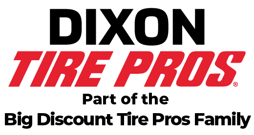 Logo for Big Discount Tire Pros; black text 