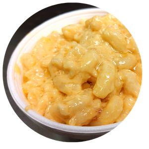 A close up of a bowl of macaroni and cheese