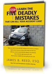 Book cover with car accident scene and yellow title, 
