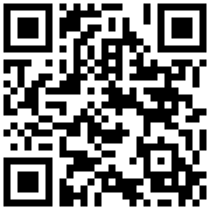 QR-Code: Schwarzes und weißes Quadrat mit einem Muster aus kleinen Quadraten.