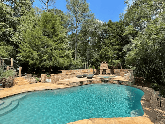 Landscaped Pool Area