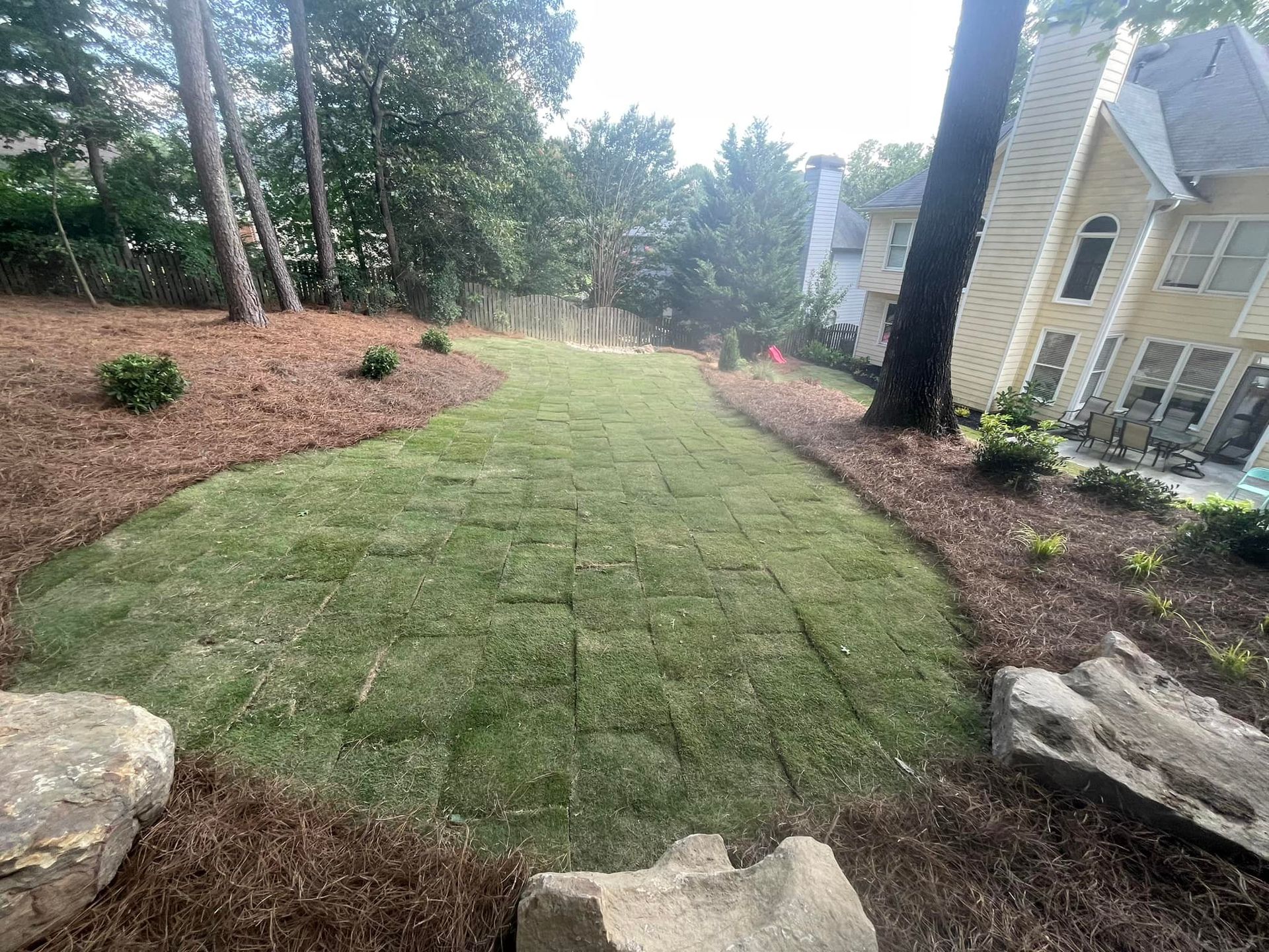 Installation of Sod, Landscaping
