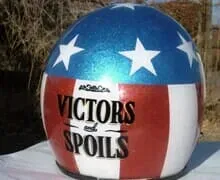 Helmet With Hand Paint Calligraphy | Boulder, CO | Brush-On Signs