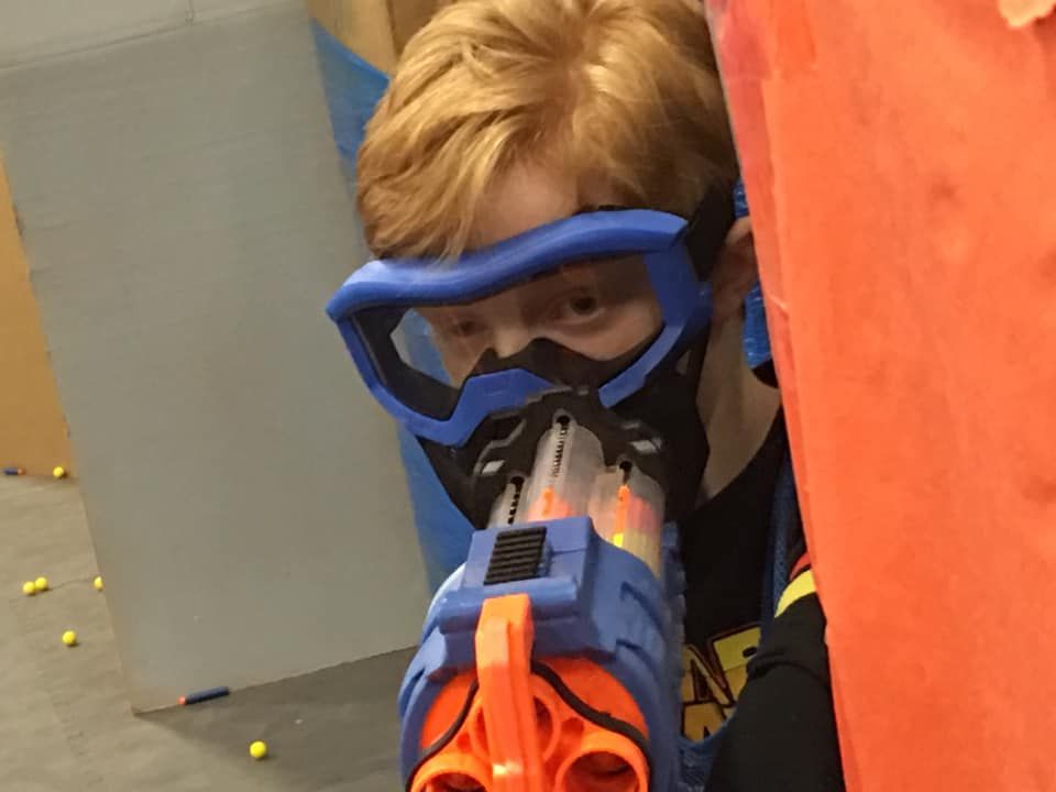 boy in Nerf battle at Tactical Action Gaming