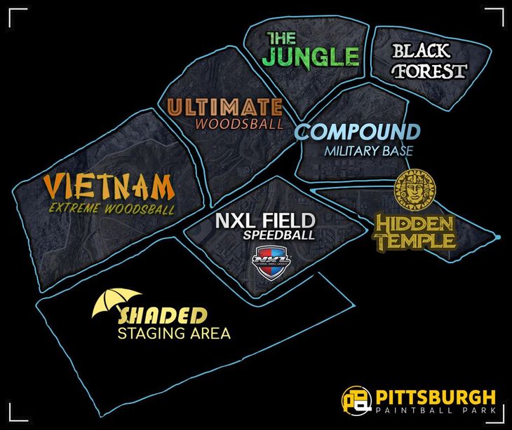 Pittsburgh Paintball Park Maps Choose your game and fields