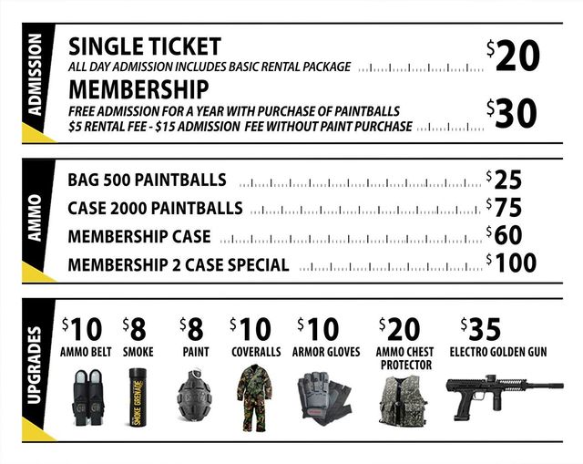 General Admission Tickets | Pittsburgh Paintball Park - Pittsburgh Pa