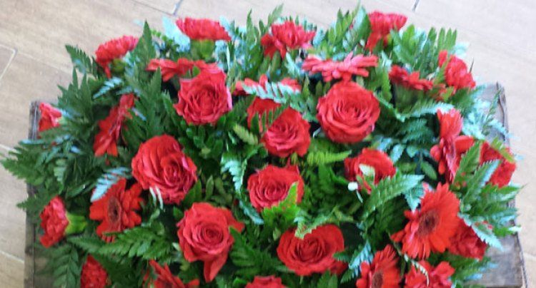 Funeral  flowers arrangement  -roses