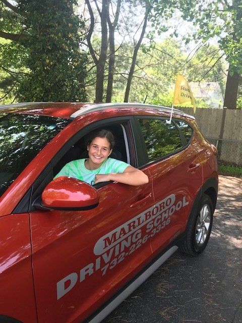 Female Student Inside The Car — Morganville, NJ — Marlboro Driving School